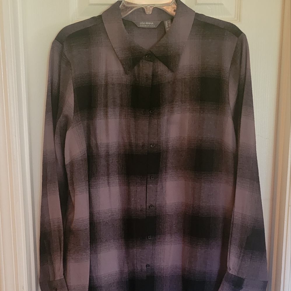 Women's high low (tunic) flannel shirt/dress